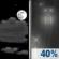 Thursday Night: Partly Cloudy then Chance Light Rain