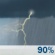 Saturday: Rain before 11am, then showers and thunderstorms. Cloudy, with a high near 59. North northwest wind 5 to 8 mph. Chance of precipitation is 90%. New rainfall amounts between a quarter and half of an inch possible. Saturday: Showers And Thunderstorms